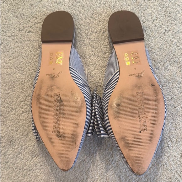J. Crew Women's Blue Striped Mules - Picture 2 of 4